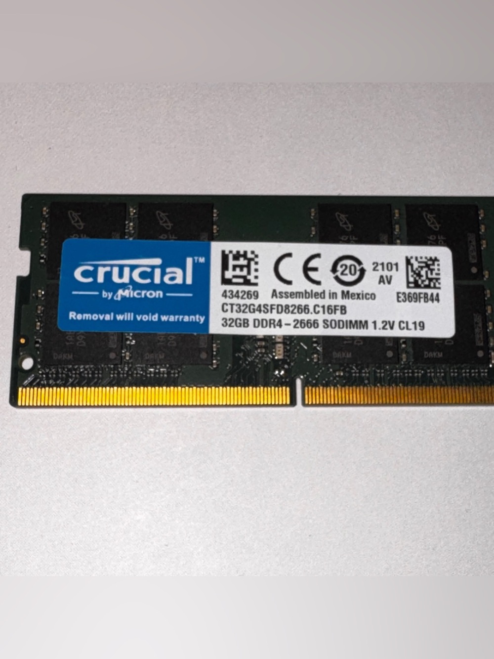 Crucial 32GB DDR4-2666 SODIMM RAM Module